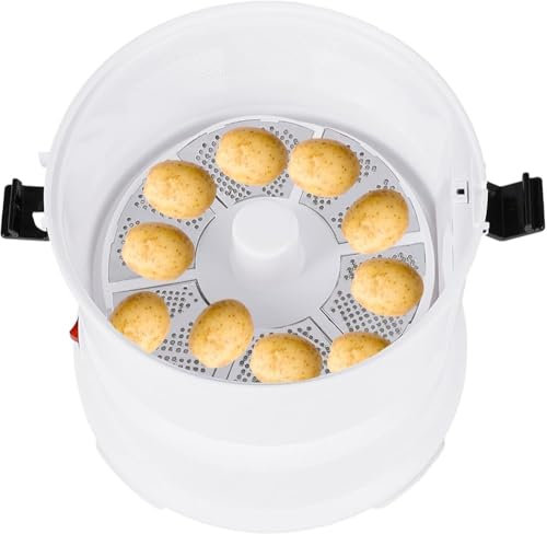 DFANCE Peladora automática de Patatas,peladora de Patatas eléctrica de 85W,peladora de Manzanas,peladora eléctrica de Frutas y Verduras,peladora de Patatas con accionamiento de un botón