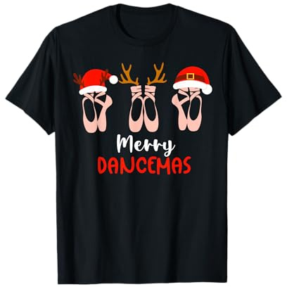 Merry Dancemas, scarpe da ballo di Natale, insegnante di danza per ragazze Maglietta