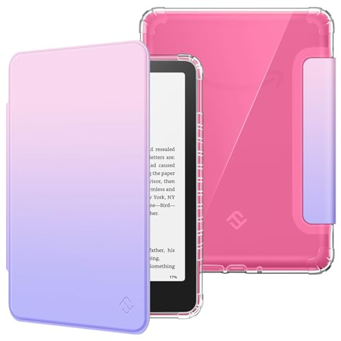 FINTIE Fodral för 7 tum Kindle Paperwhite 2024 (12:e generationen) och Kindle Colorsoft Signature Edition (1:a generationen), transparent mjukt TPU-fodral för automatisk standby/skärmaktivering,