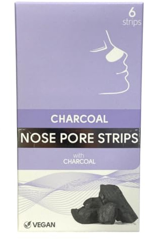Citystores® Charcoal Nose Pore Strips Deep Cleansing, Blackhead Removal, Oil Control, Purifying Nose Strips for Clear Skin, Easy Peel-Off Pore Cleaner for Men & Women 6 Pack