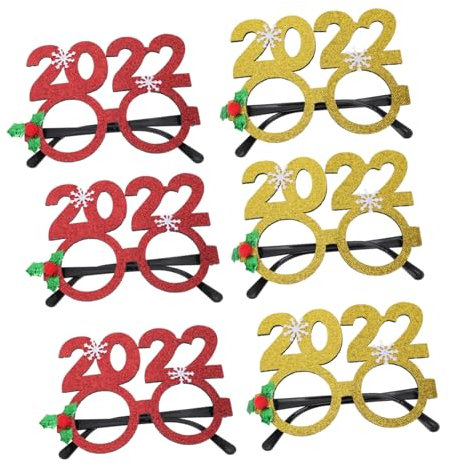 Ciieeo Party-brillen-requisiten 6 Stück Silvester-party-brille Neuheit Lustige Brillen -beleuchtung Auslöser Party-brille