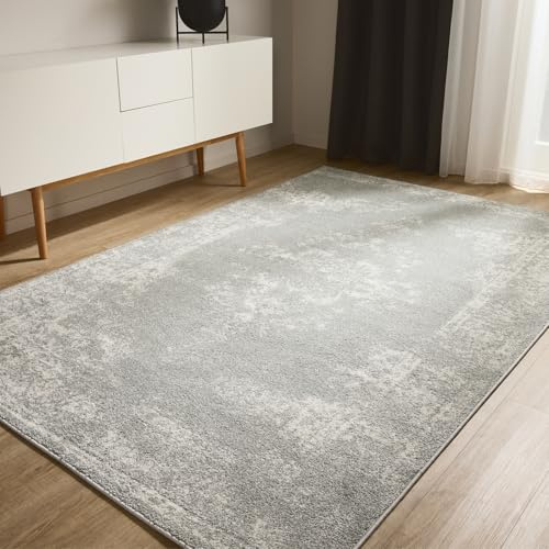 benuta Basic Teppich Sia - Taupe 60x120 cm - Kunstfaser - Rechteckig & im Style: Vintage, Boho-Style, Retro - Pflegeleicht für Wohnzimmer Schlafzimmer