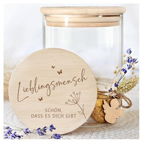 Grandora Vorratsglas mit Holzdecke, Dankeschön Geschenk | Mitbringsel Erwachsene, Abschiedsgeschenk Kollegen, Geschenk für Kollegen, Geschenk Lehrerin, Geschenkideen für Erzieher