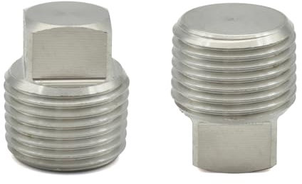 1/8 1/4 3/8 1/2 3/4 3/4 1-1/2 BSP NPT Männlich Senkkopf Flansch Hexagonal Ende Stecker Kappe 304 Edelstahl Rohr Armaturen(Square,BSP_3/4)