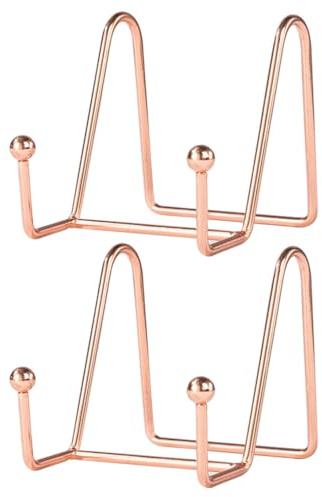 Gadpiparty 2 Stück Roségold Visitenkartenständer Aus Eisen Desktop Memo Clips Für Büro Schreibtisch Organizer Roségold Kartenaufsteller Für Fotos Notizen Kleine Kunstwerke Und Tischdekoration