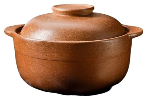 Casserole Dish Casserole Ceramic Casserole High Temperature Resistant Household Open Flame Unglazed Stew Pot Soup Porridge For Braising(0.8L)