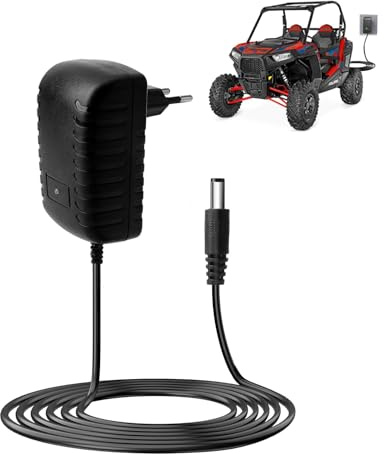 12V Caricabatterie per Auto Elettriche per Bambini, 12V 1A Caricatore per Elettrico Cavalcare Giocattoli Guida Elettrica su Giocattoli Moto SUV ATV Auto, 5.5 * 2.1mm Center Positive Barrel