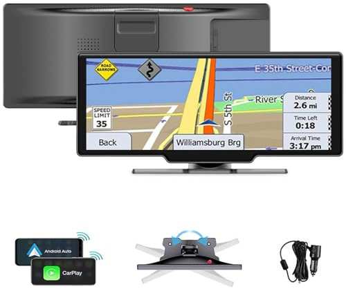 10.26 Sat Navs for Cars UK 2025,HD Touch Screen GPS Navigation with UK/Europe Maps, Speed Camera Alerts, Voice Guidance, Lifetime Updates, hgv sat nav trucks, Lane Guidance Assist, POI