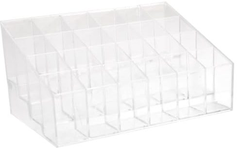 VALICLUD Slot Clear Acrylic Lipstick Organizer Stand Makeup Storage Display Holder for Cosmetics for Home Professional Use Keeps Lipstick Makeup Neat