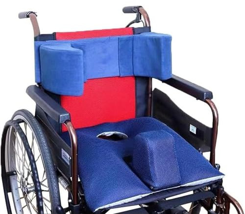 Coussin de fauteuil roulant avec soutien dorsal – Coussin de siège antidérapant pour soulager la sciatique – Soutien latéral pour un confort amélioré – Idéal pour les fauteuils roulants et les lits