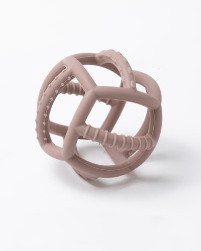 kindsgard Beißring Baby – Silikon Beiß- & Greifball Ø 8,7 cm – LFGB-zertifiziert – Zahnungshilfe für Babys – Greifling, weich, hygienisch, motorikfördernd, leicht & BPA-frei (Rosa)