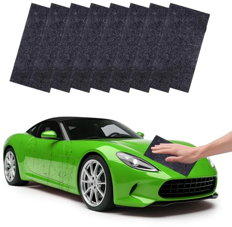 Ztolbriy 8 Stück Nano Sparkle Tuch, Nano-Kratzerentferner Tücher,Tuch für Auto Kratzer Entfernen, Mikrofaser Poliertuch für Auto, Motorrad, Glas - Schnelle Reparatur & Hochglanz Effekt