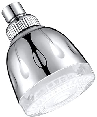 LED Showerheads Water Saving Spray 7 Color Light Change Automatically Polished Chrome