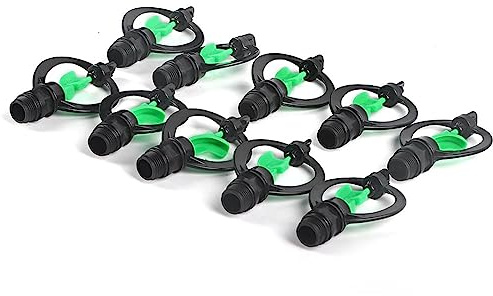 LUCKDANO Sprinkler Wobbler, Têtes d'arrosage à Basse Pression Système d'égouttement Têtes 'arrosage de Sauts en Forme de Raine Buse en Forme de Pluie 10pcs en Plastique G1 / 2 Pouces Sprinkler