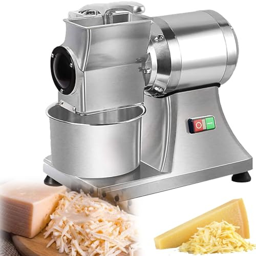 Rallador eléctrico de queso con contenedor, motor de cobre de alta eficiencia de 550 W para queso, mantequilla, migas de pan, herramienta de cocina rápida y fácil