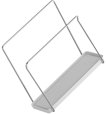 SAFIGLE Soporte Multiusos para Paños de Cocina de Acero Inoxidable Blanco Bandeja de Drenaje Organizador para Esponjas y Trapos Escurridor Práctico para Fregadero Doméstico