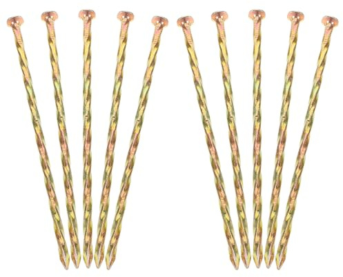 Yardenfun 10 pièces Piquets de Jardin Acier Piquets Spirale pour Fixation Gazon Synthétique Bordure Paysagère Installation Facile