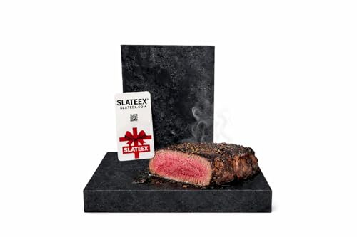 Heißer Stein,Specksteinplatte, 20 × 13 × 3 cm von Slateex – Naturstein-Grillplatte für Grill, Backofen & Servieren | Hitzebeständig, aromatisches Garen & lange Wärmespeicherung