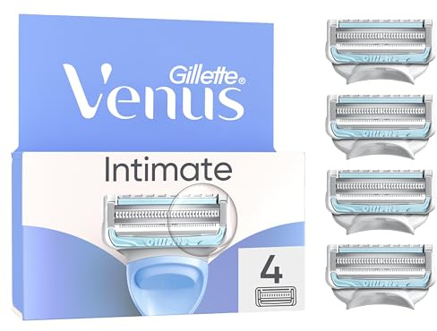 Gillette Venus Lames de Rasoir Femme pour le Maillot, 4 Recharges | Cartouches de Rechange pour le Rasage du Maillot, Tête Plus Petite Conçue pour les Zones Intimes et pour le Rasage du Pubis