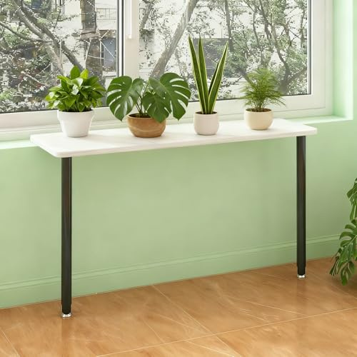 EXCLURA Window Sill Extension Table Adjustable Height, Space-Saving Plant/Cat Perch Shelf, Windowsill Extender Board Stand for Balcony/Kitchen(Black,60x25cm(23 5/8x9 7/8))
