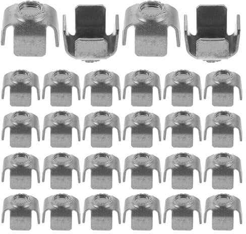 LOLIPPYY 200 Écrous Filetés M6 en Tôle D'acier pour Tubes Carrés 15x15 Mm, Inserts Filetés Internes Résistants la Corrosion, Accessoires Industriels pour Réparation et Fixation de Meubles