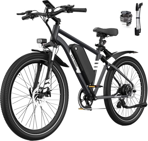 HITWAY E Bike 29 Zoll E-Mountainbike mit 48V15,6Ah Akku bis zu 80-150km,Max.25km/h,mit Doppelte Stoßdämpfung,7 Gang Schaltung,APP,NFC Funktion