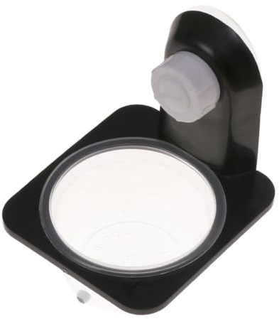 Hemobllo Gamelle pour Nourrir pour Reptiles en Abs Noir, Construction Solide et Pratique Adaptée aux Terrariums en Verre et Boîtes en Acrylique