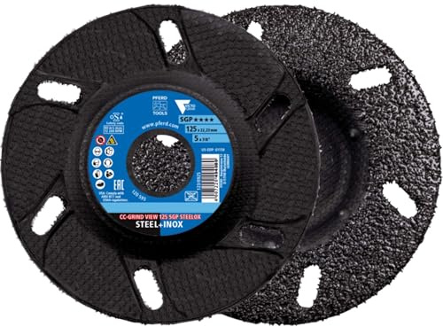 PFERD TOOLS CC-GRIND VIEW Schleifscheibe 2 Stück | 125 x 22,23 mm, SGP STEELOX | 64198127 – für Stahl und Edelstahl