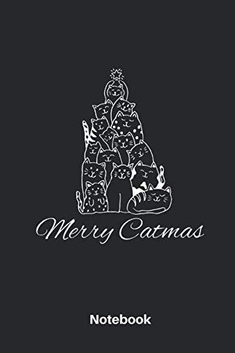 Merry Catmas: Notizbuch | Journal | Handlettering | Tagebuch |110 Linierte Seiten | ca. A 5 | Cats I Katzen I Katzenbaum I Christmas tree I ... für Katzenliebhaber I funny cat gifts