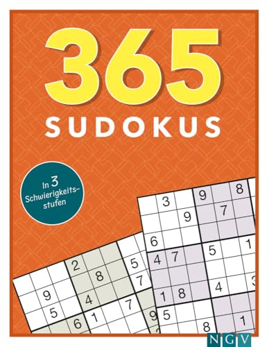 365 Sudokus: in 3 Schwierigkeitsstufen