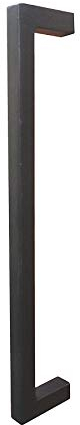 GedoTec massiver Stoßgriff aus Gusseisen | Haustür-Griff Antik schwarz Schmiedeeisen | Türbeschlag/Relinggriff | 1881 | Länge 1000 mm | 1 Stück - Stangengriff Vintage inkl. Befestigungsmaterial