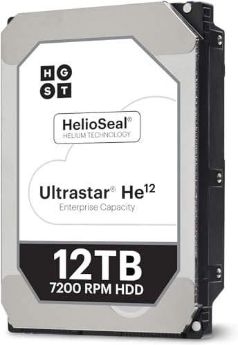 HGST Ultrastar He12 | HUH721212ALE601 | 0F27454 | 12TB 7200 RPM 256MB caché SATA 6.0Gb/s 8.9 cm | 512E | Cifrado de Unidad BitLocker | Función de desactivación de energía | Unidades de Disco Duro