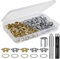 Vastar Trousse à œillets 100 Set Kit de Grommets Eyeletspour le cuir, la toile, la tente, l'auvent (1/2 Pouce)
