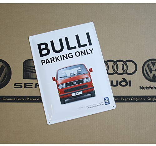 Volkswagen ZCP902907 Blechschild Bulli Parking Only Parkplatz Parkschild Schild, 30x40 cm