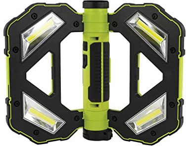 REV BUTTERFLY, LED Arbeitsleuchte mit Akku, 4x2W, 4x175lm, IP20, schwarz-gruen