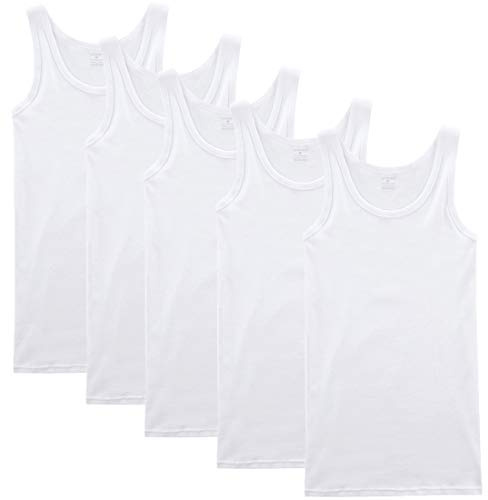 NUOZA Mens Vest Tops Ribbed Tank Top Cotton Vests Singlets for Men 3/5 Pack | Gym Vests for Men uk, Absorbent, Breathable, Lightweight, Loose fit, Sleeveless T-shirt for Casual Sports Training Running