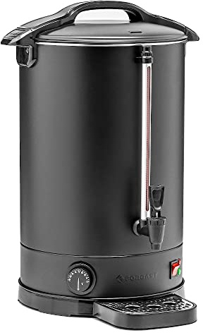 Forgast Cafetera Profesional | Capacidad 18 Litros | Indicador de Nivel | Cafetera Industrial | Elegante Color Negro Mate | Dimensiones 38x38x56,5 cm | Potencia 2000 W