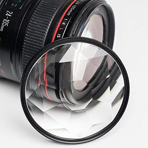 Kaleidoskop Kameraobjektivfilter 52 55 58 62 67 72 77 82 mm Fotografie Zubehör Prisma Kit Nd UV Variable Objekt Kamera-Filter (Größe: mit 62 mm Adapter, Farbe: Kaleidoskop)