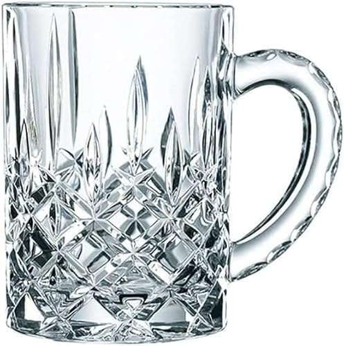 Glass Pint Tankards Beer Stein Mug Personalised Engraved Crystal Beer Stein Glass Beer Mugs,Crystal Glass Draft Beer Glass with Handle,Ice Cube Pattern Glass Wine Glasses,Beer Cups for Festival Weddin