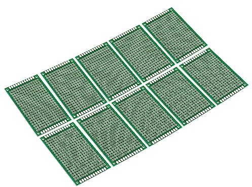 PATIKIL 2.4 x 1.6 PCB Board Circuit, 24 Pcs Prototype Perfboard Solder Boards for DIY Soldering and Electronic Project Circuit Boards Solderable Breadboard, Green