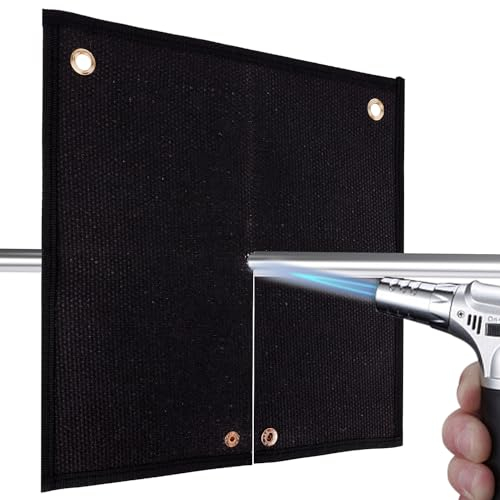 30x30cm Couverture de Soudage Ignifuge, à Suspendre Tapis de Protection Thermique Résistance à Chaleur 1 800 °F Coussinet Protection Contre Flamme Couverture Ignifuge pour Soudeurs Plomberie