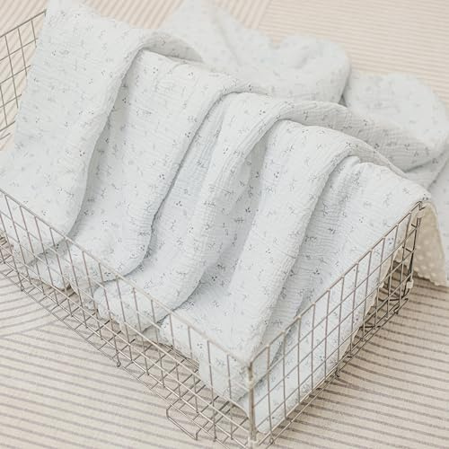 Oeko Tex bebis- och barnfilt i chiffong och mjuk minky - 75 x 100 cm - polyesterfyllning - komfort och kvalitet - babyvidd, pläd, syeste, dagis, present till flicka eller pojke