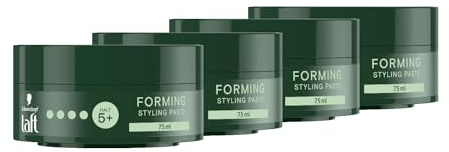Schwarzkopf TAFT Forming Paste (4x 75ml) - Haarstyling für Unvollendete Looks, Schonend für Haar und Kopfhaut, Vegane Haar-Paste