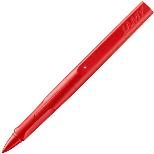LAMY Safari Note+ red iPad Stift – Stylus Pen mit Palm Rejection, Neigungssensitivität & ergonomischen Griff – kompatibel mit verschiedenen iPad Modellen – bis zu 10 Stunden Akkulaufzeit