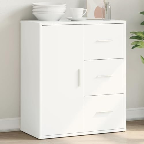 JUDYY Sideboard Weiß 60x31x70 cm Holzwerkstoff, Kommode Schlafzimmer, Kommoden & Sideboards, Wohnzimmerschrank, Flur Kommode, Zimmer Möbel - 840471