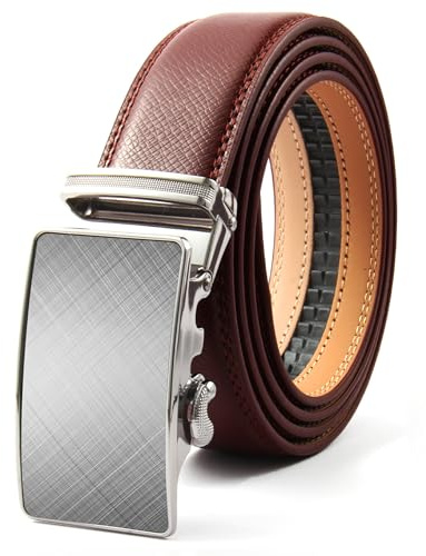 Nelbons Herren Gürtel Ratsche Automatik Gürtel für Männer 35mm 1 3/8 Breit Ledergürtel