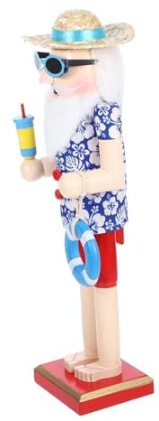 Warmhm Casse-Noisette Été Bois Décoration De Noël pour Étagère Figurine De Bureau Cadeau De Noël