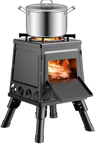 Tragbarer Campingkocher, Raketenofen - Holzofen, faltbarer Zeltofen | Campinggeräte, Holzheizung, Campingöfen zum Grillen, Kochen von Wasser, Kochen