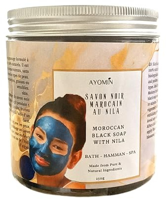 Savon Noir du Maroc au Nila, Gommage 100% Naturel - Gommage intense