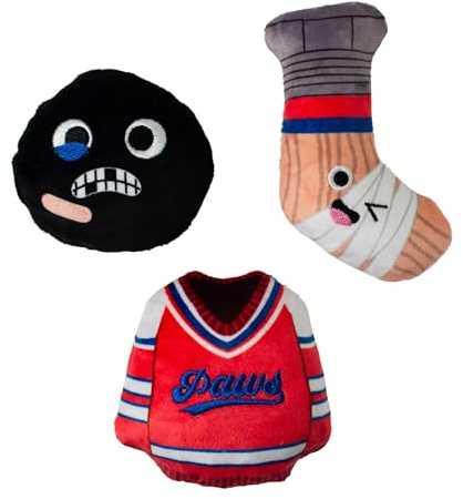 Fringe Studio Plush Dog Toy, 3 Pieces Set, GO for THE Goal, Pet Shop Collection (662073)